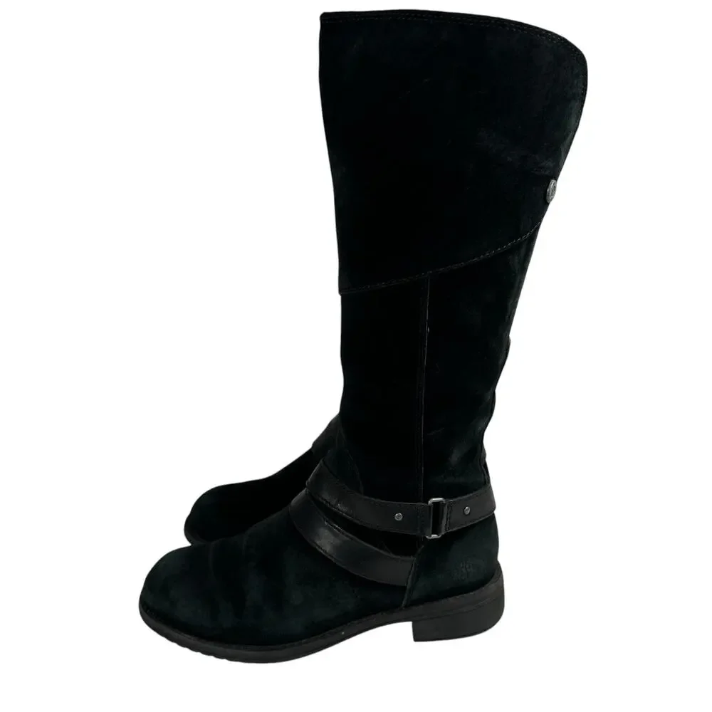 The‎ North Face Bridgeton Tall Riding Boot Black Suede Quilted Lining Wmn Sz 7